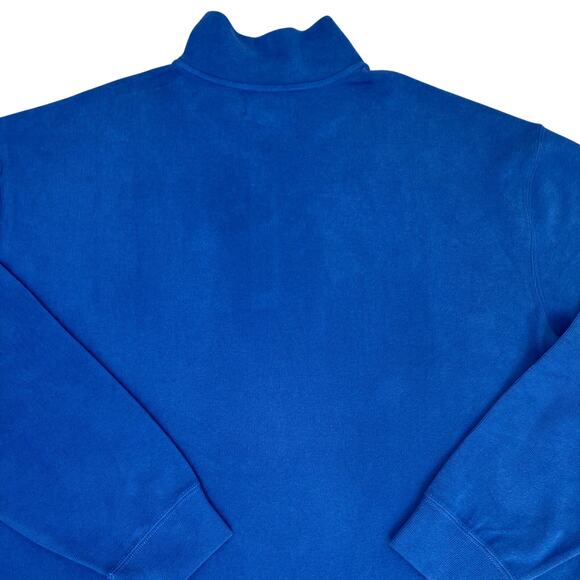 Polo Ralph Lauren Mens 3XL Tall Blue 1/4 Zip Sweater Brushed Cotton Small Pony - Picture 11 of 16